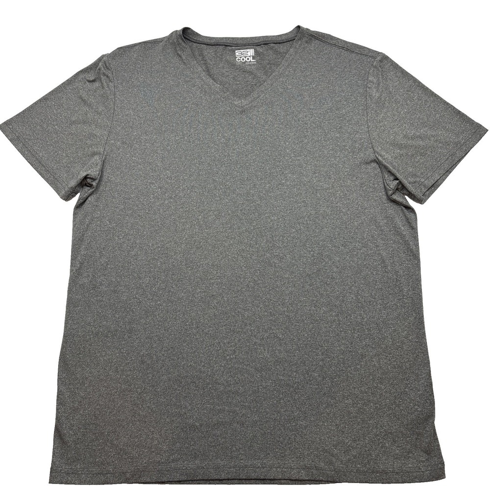 32 Degrees Cool Men's T-shirt Heather Gray Crew‎ Neck Short Sleeve Small LG